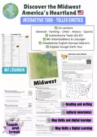 Vorschau - Arbeitsblätter - Discover the Midwest – America’s Heartland 🇺🇸 Interactive tour - Red Line 4 - Unit 2 - Deckblatt