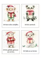 Vorschau - Fördermaterial/Inklusion - Affirmationskarten für Kinder - Weihnachten. Weihnachts-Affirmationen für Kinder – Positive Sprüche, Motivation, Selbstbewusstsein, Achtsamkeit & Winter-Klassenzimmer. - Seite 2