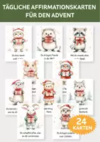 Vorschau - Fördermaterial/Inklusion - Tägliche Advent-Affirmationskarten für Kinder – Lobkärtchen, positive Bestärkung & Motivation für jeden Tag (24 Karten) - Deckblatt