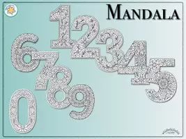 Vorschau - Arbeitsblätter - MANDALA "ZAHLEN" - zum Beispiel für Adventstürchen, Fensterdeko, Klassengestaltung - Seite 1