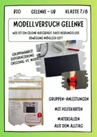Vorschau - Arbeitsblätter - Modellversuch Gelenke - Deckblatt