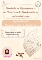 Vorschau - Bildkarten - Zitatefächer für Gesprächsanlässe zur Demokratiebildung - Deckblatt