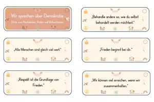 Vorschau - Bildkarten - Zitatefächer für Gesprächsanlässe zur Demokratiebildung - Seite 2