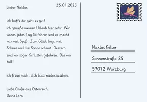 Vorschau - Unterrichtsreihen - Postkarte schreiben - Materialpaket Arbeitsblätter + Tafelmaterial - Seite 3
