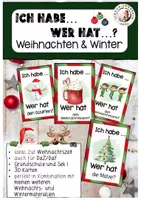 Vorschau - Spiele - Ich habe wer hat Weihnachten Winter Grundschule DaZ Sek I - Deckblatt