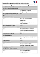 Vorschau - Arbeitsblätter - Tandem- la négation ne...rien/jamais/plus/pas encore - Deckblatt
