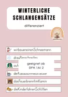 Vorschau - Stundenentwürfe - Winterliche Schlangensätze - Deckblatt