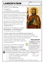 Vorschau - Arbeitsblätter - Landespatron: Niederösterreich - Wien - Hl. Leopold - Schleiersage - Seite 1