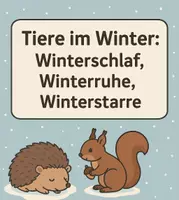 Vorschau - Arbeitsblätter - Tiere im Winter: Winterschlaf, Winterruhe, Winterstarre - Deckblatt