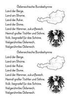 Vorschau - Arbeitsblätter - Die österreichische Bundeshymne 4 Arbeitsblätter + Visuelles Material, perfekt zum Auswendig lernen - Seite 1