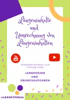 Vorschau - Arbeitsblätter - Längeninhalte und Umrechnung - passend zum YouTube Video - Seite 1
