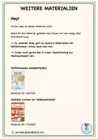 Vorschau - Mal- und Bastelvorlagen - Ausmalbild: Weihnachtsgrüße von Sunny / Gefühlswesen / Grundschule / Freebie - Seite 1