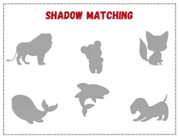 anteprima - Esercizi - Shadow Matching Cut and Paste Objects Numbers Letters - Pagina 1