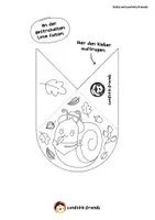 Vorschau - Mal- und Bastelvorlagen - Lesezeichen Ecke – Schnecke mit Herbstmotiven - Seite 1
