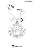 Vorschau - Mal- und Bastelvorlagen - Lesezeichen Ecke – Biber mit Herbstmotiven - Seite 1