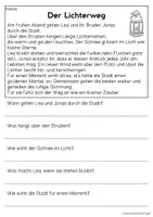Vorschau - Arbeitsblätter - Winterzauber und Atmosphäre | Leseverständnis, Klasse 1 + 2 - Seite 1