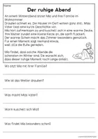 Vorschau - Arbeitsblätter - Winterzauber und Atmosphäre | Leseverständnis, Klasse 1 + 2 - Seite 2
