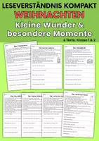 Vorschau - Arbeitsblätter - 24 Advents- & Weihnachtsgeschichten | Fertiges Bundle | Leseverständnis Klasse 1–2 - Seite 1