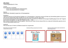 Vorschau - Spiele - Lernspiel zum Ordinalzahlaspekt: Alle Zehn - Seite 1