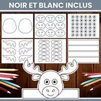 Aperçu - Matériel pour travaux manuels / dessin - Couronne Orignal Arctique – Modèle Bricolage - Page 1