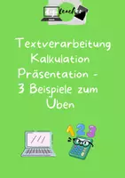 Vorschau - Arbeitsblätter - Textverarbeitung, Kalkulation und Präsentation - Beispiele - Deckblatt