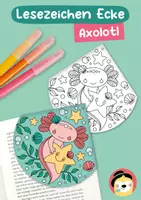 Vorschau - Mal- und Bastelvorlagen - Materialpaket Lesezeichen Ecke – Axolotl, Otter, Robbe - Seite 1
