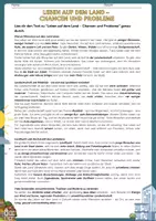Vorschau - Arbeitsblätter - Leben auf dem Land – Chancen und Problem - Seite 1