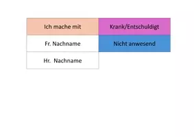 Vorschau - Bildkarten - Anwesenheitskontrolle Sportunterricht - leicht gemacht - Seite 1