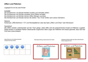 Vorschau - Spiele - Legespiel zur Mengenerfassung: Ziffern und Plättchen - Seite 1