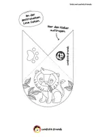 Vorschau - Mal- und Bastelvorlagen - Lesezeichen Ecke – Löwe - Seite 1