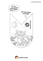 Vorschau - Mal- und Bastelvorlagen - Materialpaket Lesezeichen Ecken – Tiger, Löwe, Affe, Krokodil - Seite 3