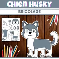 Aperçu - Affichage - Husky Arctique Bricolage Animaux d’Hiver - Page de couverture