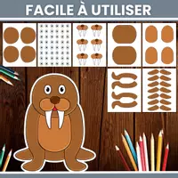 Aperçu - Matériel pour travaux manuels / dessin - Morse Bricolage Animaux d’Hiver Activité - Page 3