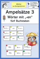 Vorschau - Fördermaterial/Inklusion - Ampelsätze 3 - Wörter mit Schwa-Laut "-en" - Deckblatt