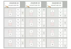 Vorschau - Stationenlernen - Ausschnitte 20er-Tafel, Klammerkarten, Zahlenraumerweiterung, Förderung Zahlvorstellung - Seite 3