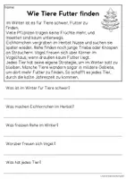 Vorschau - Arbeitsblätter - Tiere im Winter - Sachtexte für Erstleser | Leseverständnis Klasse 1 & 2 - Seite 2