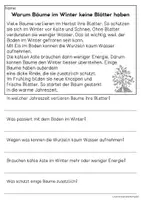 Vorschau - Arbeitsblätter - Winter in der Natur - Sachtexte für Erstleser, Leseverständnis Klasse 1 & 2 - Seite 1