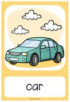 Vorschau - Bildkarten - Means of Transport / Transportation / Verkehrsmittel – Bild- und Wortkarten und Flashcards | Wortschatz Englisch 4.–5. Klasse - Seite 1