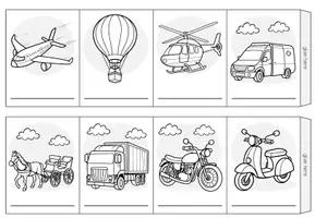Vorschau - Arbeitsblätter - MEANS OF TRANSPORT - Mini Dictionary (Leporello) - Seite 3