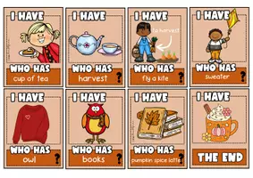 anteprima - Giochi - Autumn | Fall | Gioco di lettura: "I have... who has..." - Pagina 3
