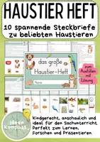 Vorschau - Stationenlernen - 10 Haustier-Steckbriefe – Das große Entdecker-Heft - Deckblatt