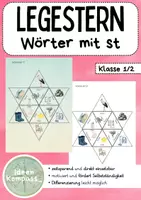 Vorschau - Stationenlernen - Legestern/Lesestern - Wörter mit ST Leseförderung Rechtschreibung - Deckblatt