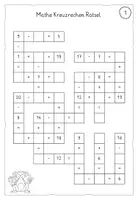 Vorschau - Arbeitsblätter - Kreuz-Rechen-Rätsel Wachsendes Material - Seite 3