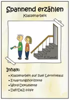Vorschau - Fördermaterial/Inklusion - Spannend erzählen. Klassenarbeit. Eine spannende Geschichte verfassen - Deckblatt