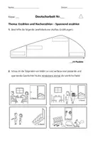 Vorschau - Fördermaterial/Inklusion - Spannend erzählen. Klassenarbeit. Eine spannende Geschichte verfassen - Seite 1