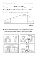 Vorschau - Klassenarbeiten - Spannend erzählen. Klassenarbeit (Nachschreiber). Eine spannende Geschichte verfassen - Seite 1