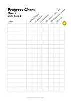 Vorschau - Stationenlernen - Progress Charts · Englische Grammatik · More! 1 - Seite 2