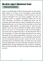 Vorschau - Arbeitsblätter - Wieviel Zucker braucht man? Geschmackstest Joghurt - Seite 2