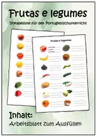 Vorschau - Arbeitsblätter - Materialpaket. 140 portugiesische Vokabeln mit Bildern - Seite 1