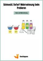 Vorschau - Arbeitsblätter - Wie schmeckt Farbe? - Wahrnehmung Sinne Experiment - Deckblatt